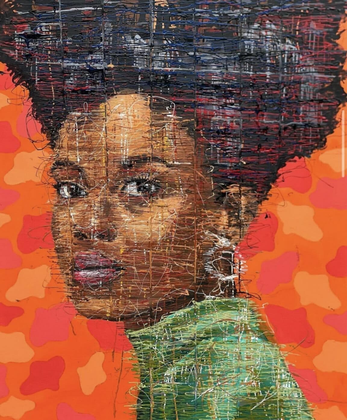 The Afro Queen (Ever Green), Emmanuel Anaiye Ifebunmi art, 2023