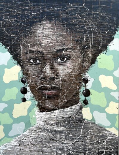 Black Pearls, Emmanuel Anaiye Ifebunmi art, 2024